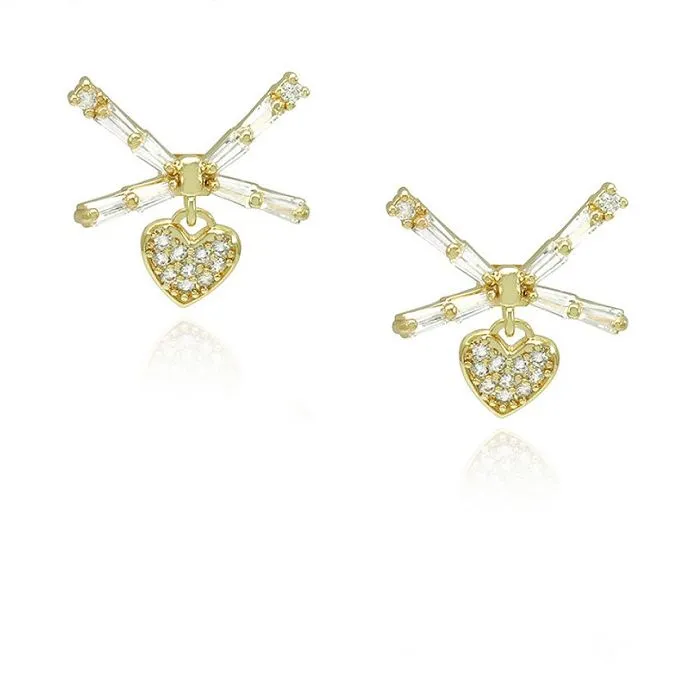 Bông tai trái tim thiết kế nhỏ dành cho nữ