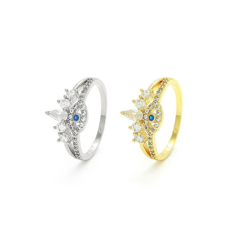 Nhẫn mắt quỷ bạc mạ vàng