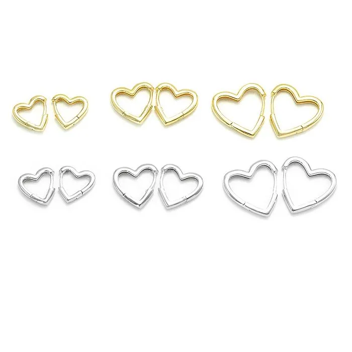 Bông tai trái tim đánh bóng cao