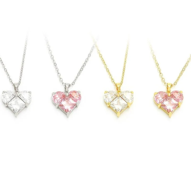 Mặt dây chuyền trái tim lãng mạn mạ vàng