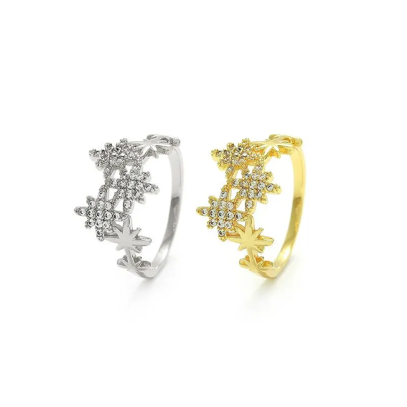 Nhẫn nữ thiết kế bông tuyết