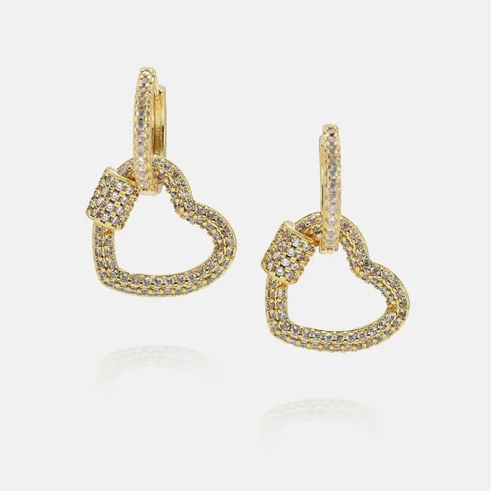 Bông tai trái tim thiết kế mới dành cho nữ